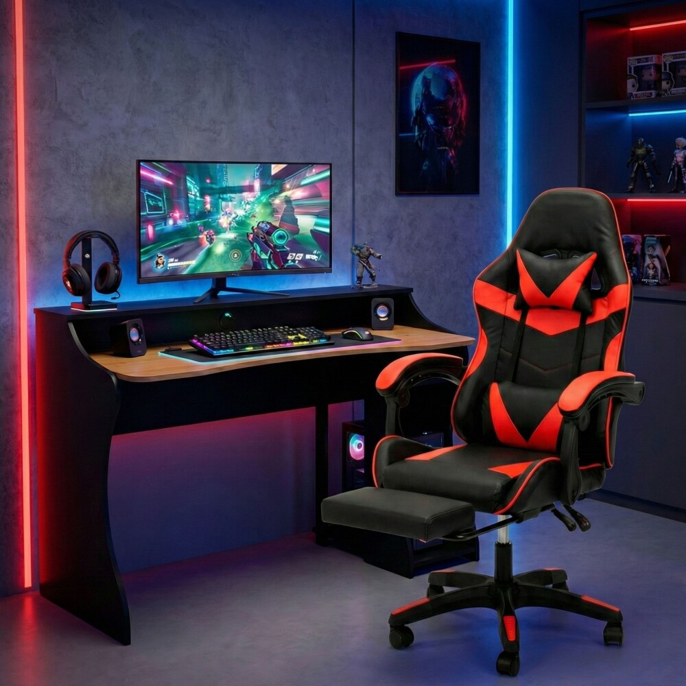 Combo Escritorio + Silla Gamer Rojo