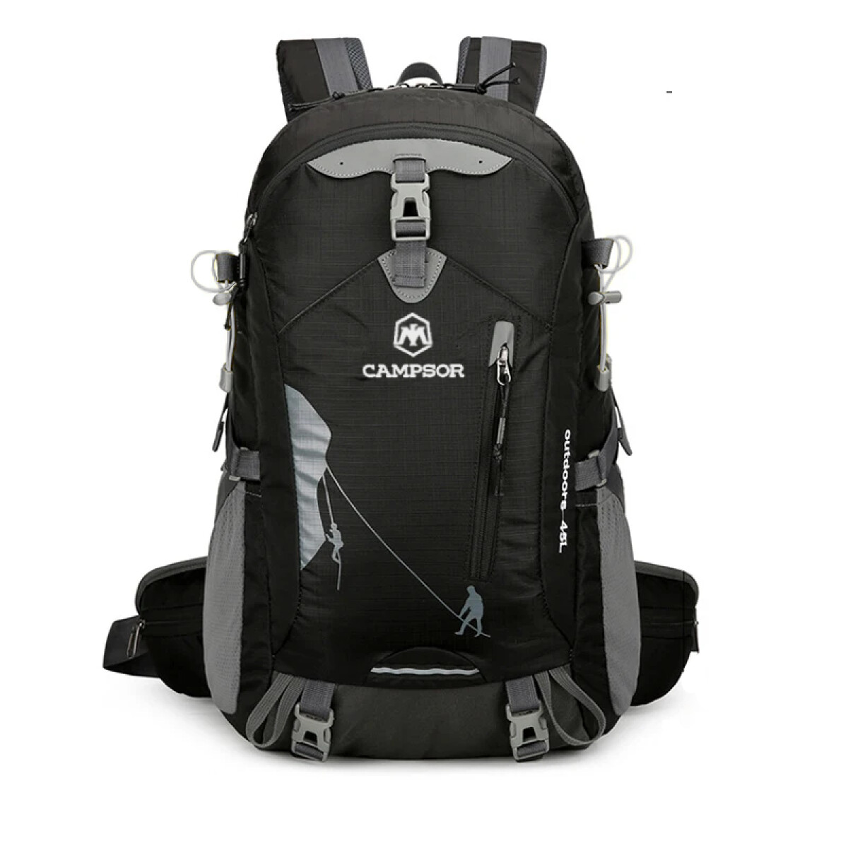 Mochila de trekking Outdoors 45L CAMPSOR - Negro 