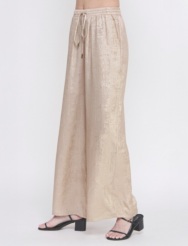 Pantalon Pull On Brillo DORADO