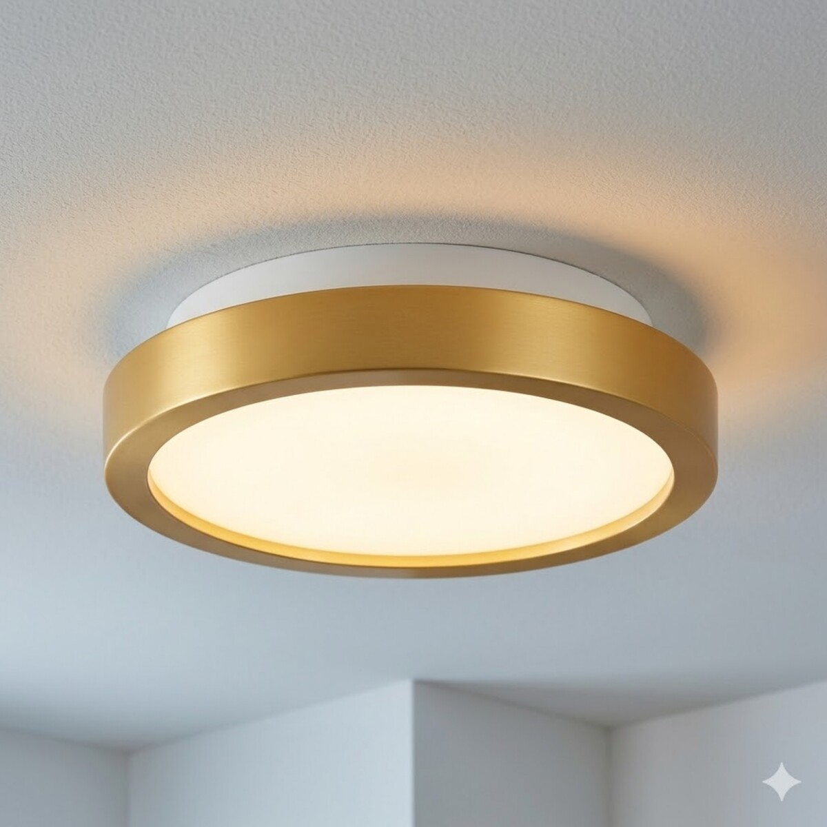 Plafón LED pequeño moderno, Dimerizable 15W 20CM - DORADO 