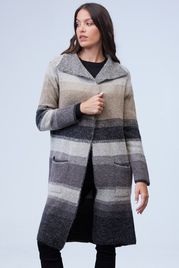 Cardigan Bolsillos MULTI/GRIS