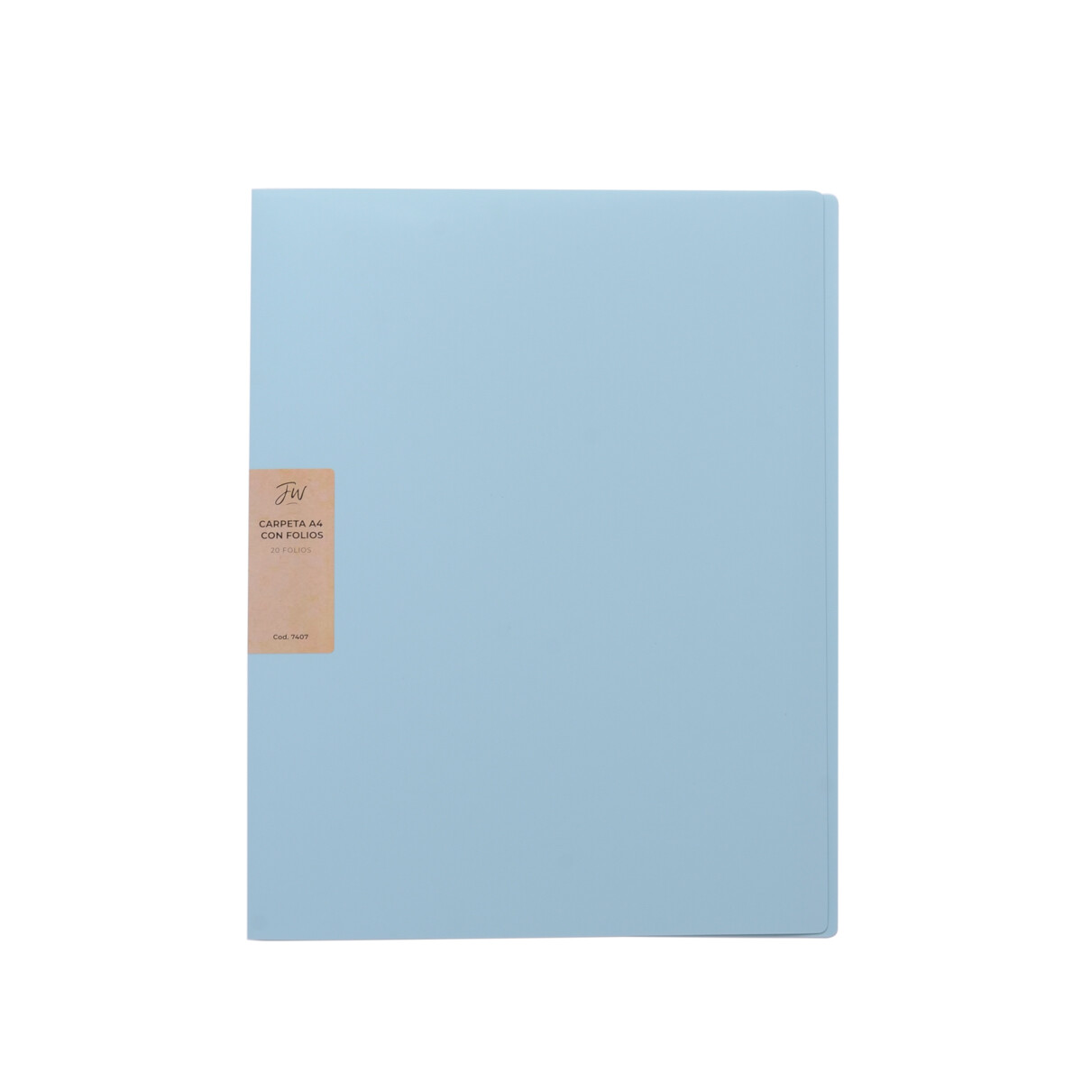 Carpeta A4 Con 20 Folios Colores Pastel - Celeste 