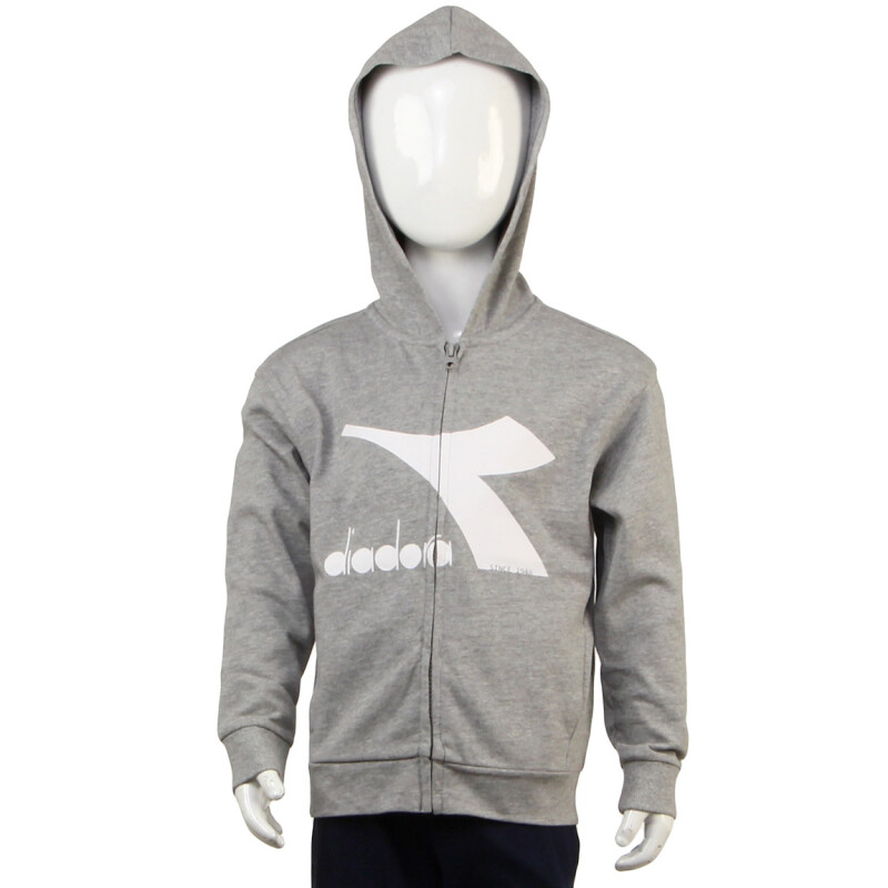 Diadora Ju.hoodie Fz - Jr Gris Claro