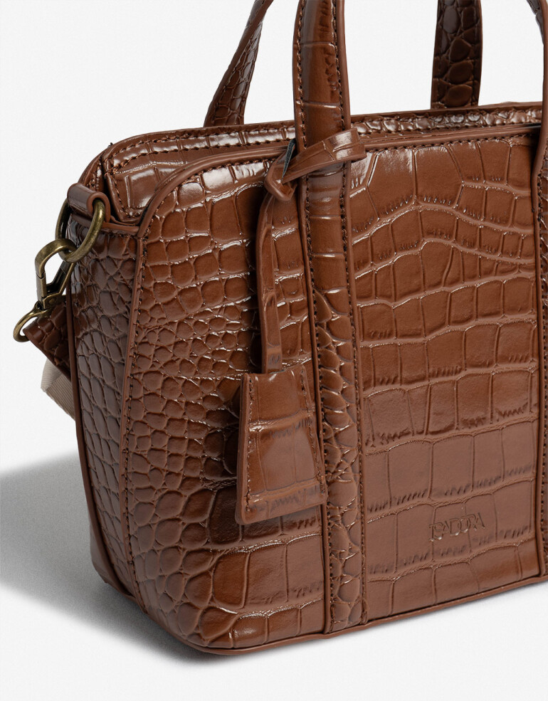 Bandoleras Bandolera Efecto Croco - Marron Chocolate