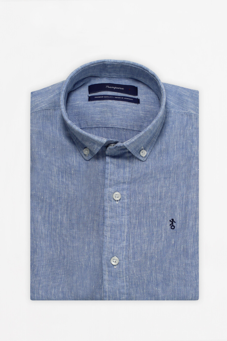 Camisa de Lino Celeste
