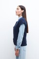 Cardigan manga corta azul marino