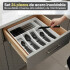 Set de 24 Cubiertos IMBACK IBK-HMJ077 | Acero Inoxidable con Cubertero Organizador de 6 Compartimentos Negro Mate Set de 24 Cubiertos IMBACK IBK-HMJ077 | Acero Inoxidable con Cubertero Organizador de 6 Compartimentos Negro Mate