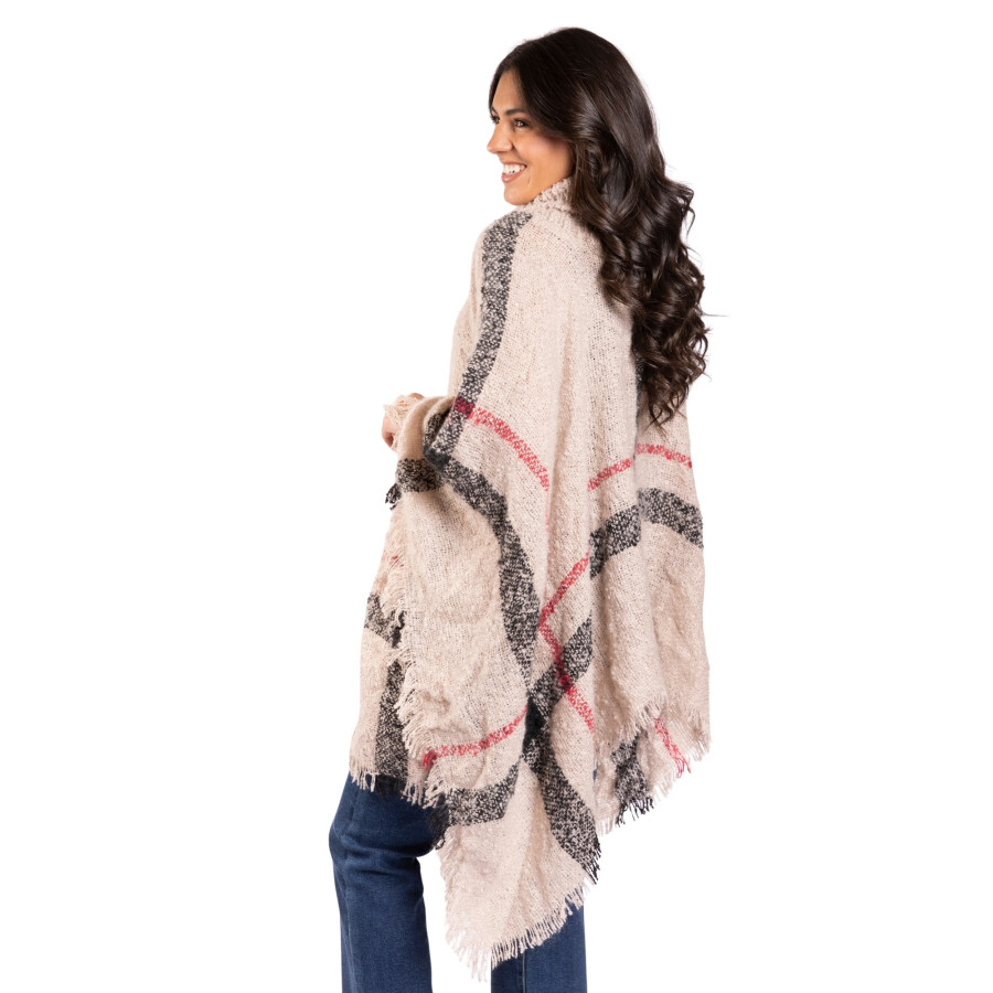 CHERRY PONCHO OFF WHITE