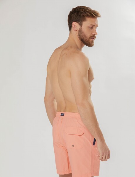 SHORT DE BAÑO LISO Salmon