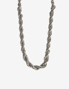 Collares Cortos Metal Collar Corto Cadena Torsada - Plateado Rodio