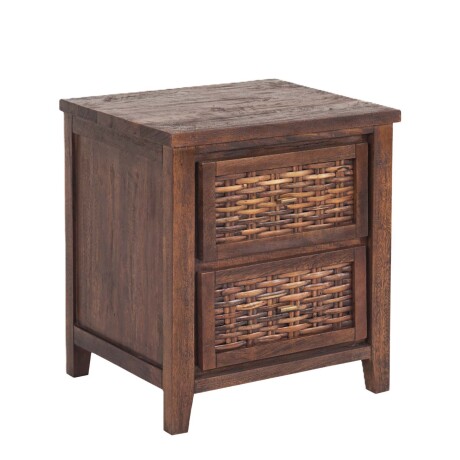 MESA DE LUZ MADERA-DE-MANGO MARRON MARGARA