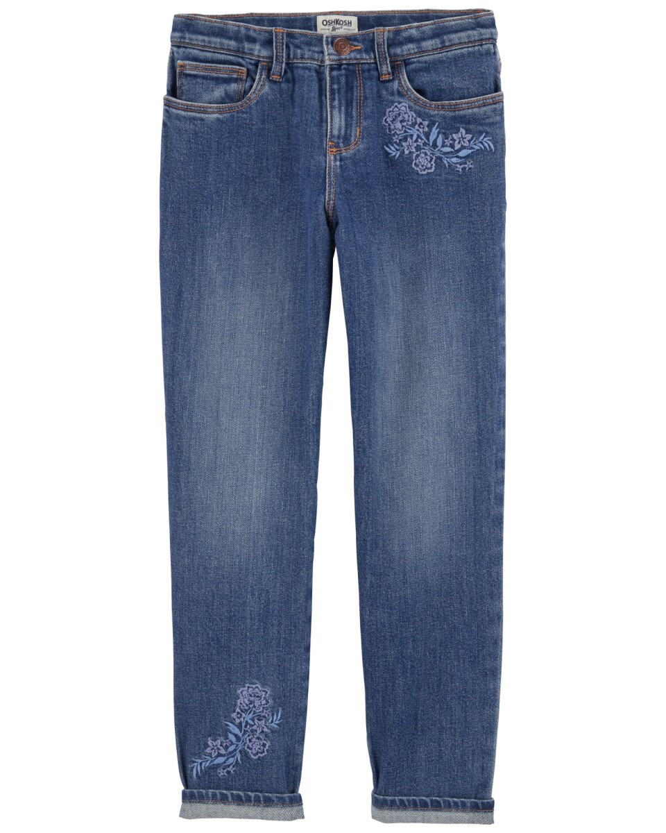Pantalón jean con bordado 