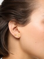 Set De Pendientes Dorados - Plata De Ley 925 dorado