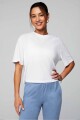Polo Manga Corta Boxy Mujer Classic White