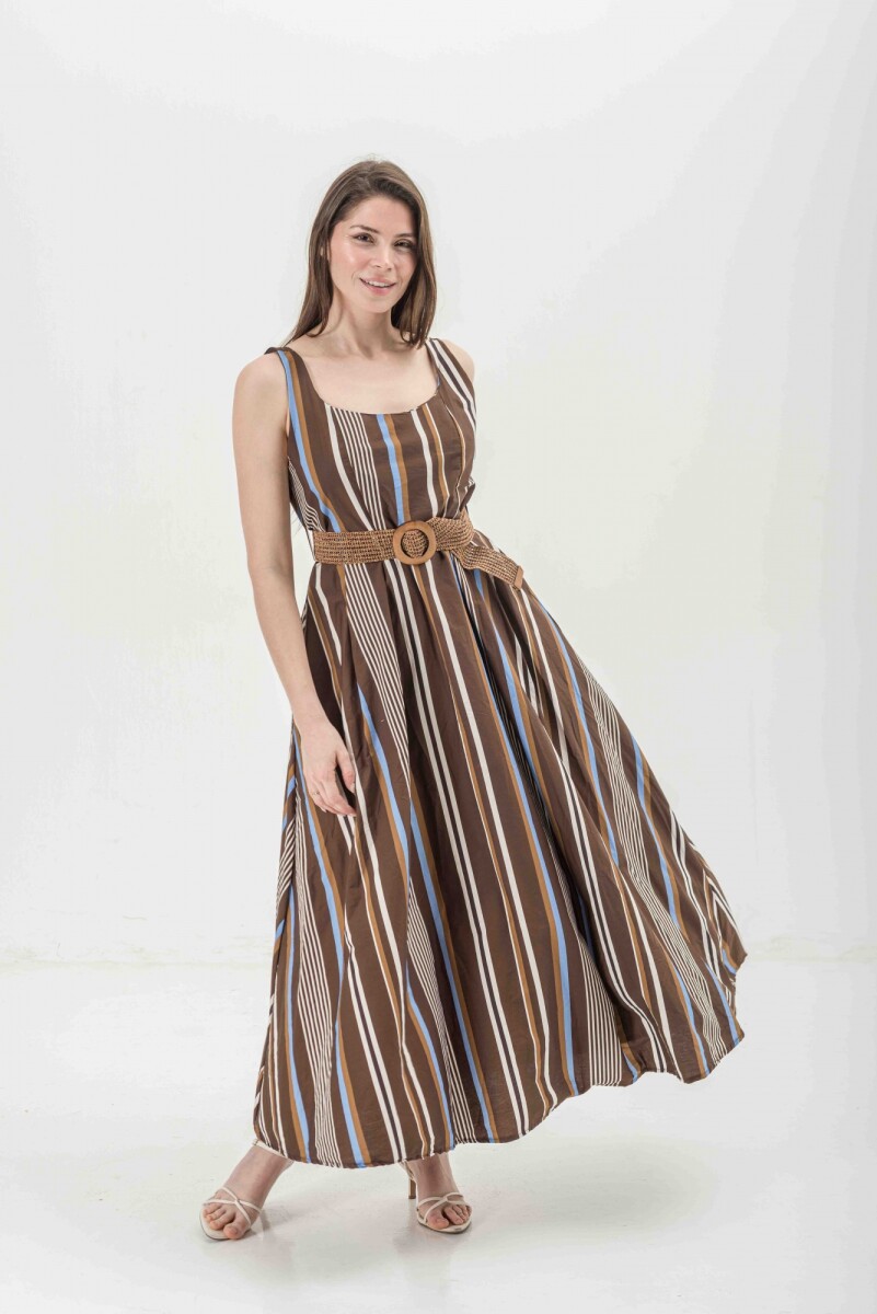 VESTIDO MIRE - ESTAMPADO MARRÓN 