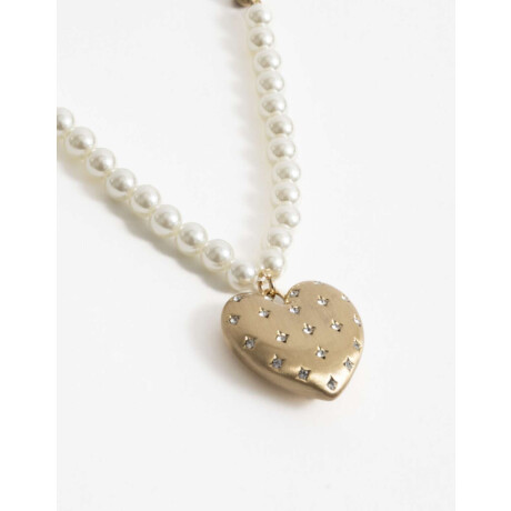 Collares Largos Perla Dorado