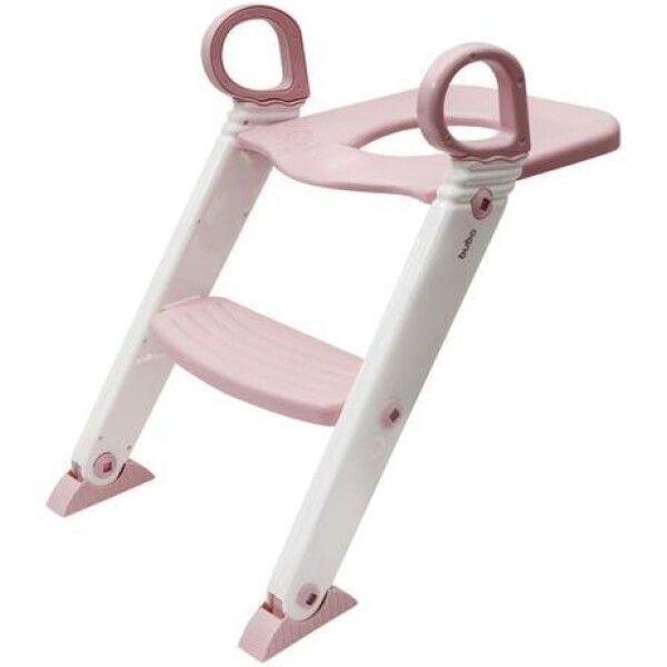 Reductor de inodoro con escalera set entrenamiento BUBA rosa