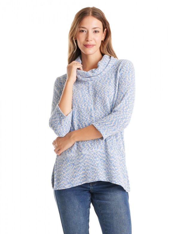 Buzo Cuello Volcado CELESTE/MULTI