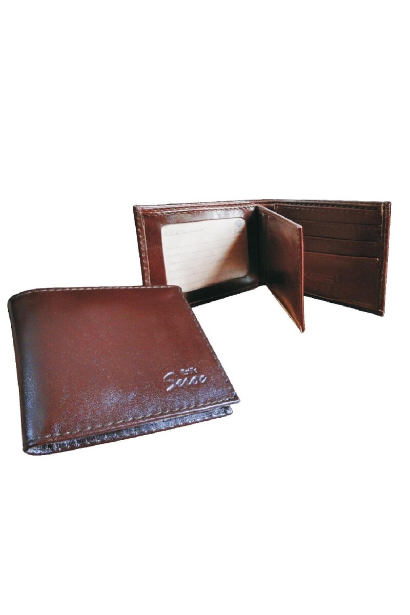 Billetera de cuero volante interior Marrón