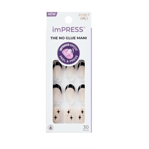 Uñas Postizas Impress Adhesivo Extra Gold Ring talle S