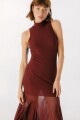 Vestido Flow Bordeaux