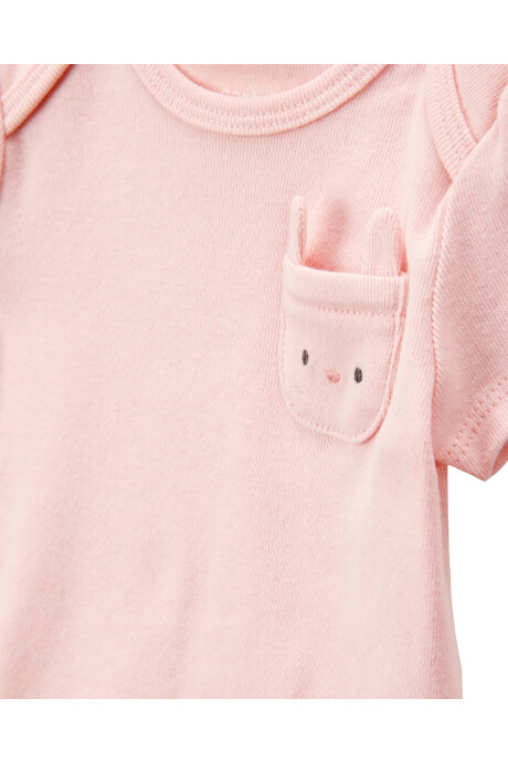 Pack cinco bodies de algodón, manga corta, rosadas Pack cinco bodies de algodón, manga corta, rosadas