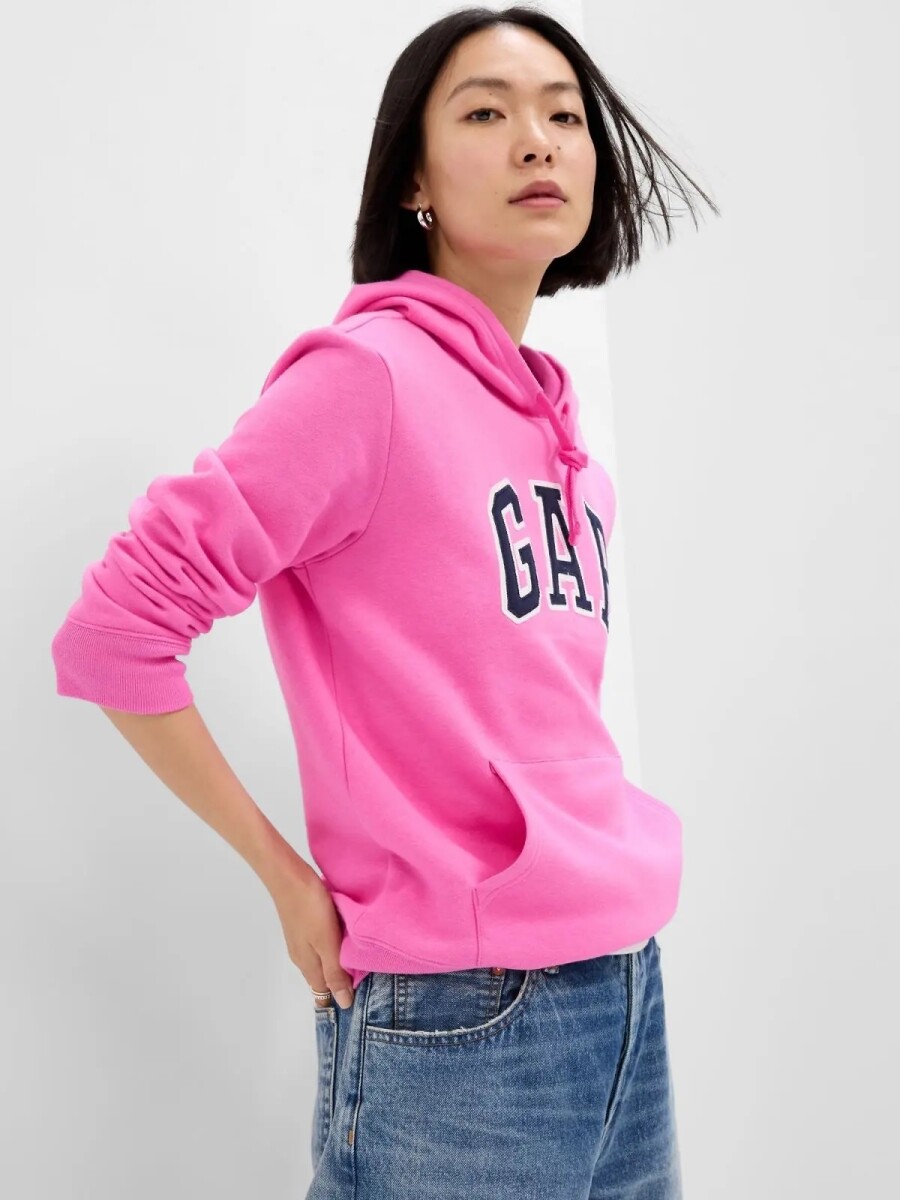 Canguro Logo Gap Con Felpa Mujer - Standout Pink 