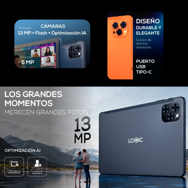 Tablet Logic L-pad 4g Lte De 10.1" 12gb (4+8gb) / 64gb NARANJA