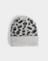 Gorro Color Block Gorro Tejido Animal Print - Gris Medio