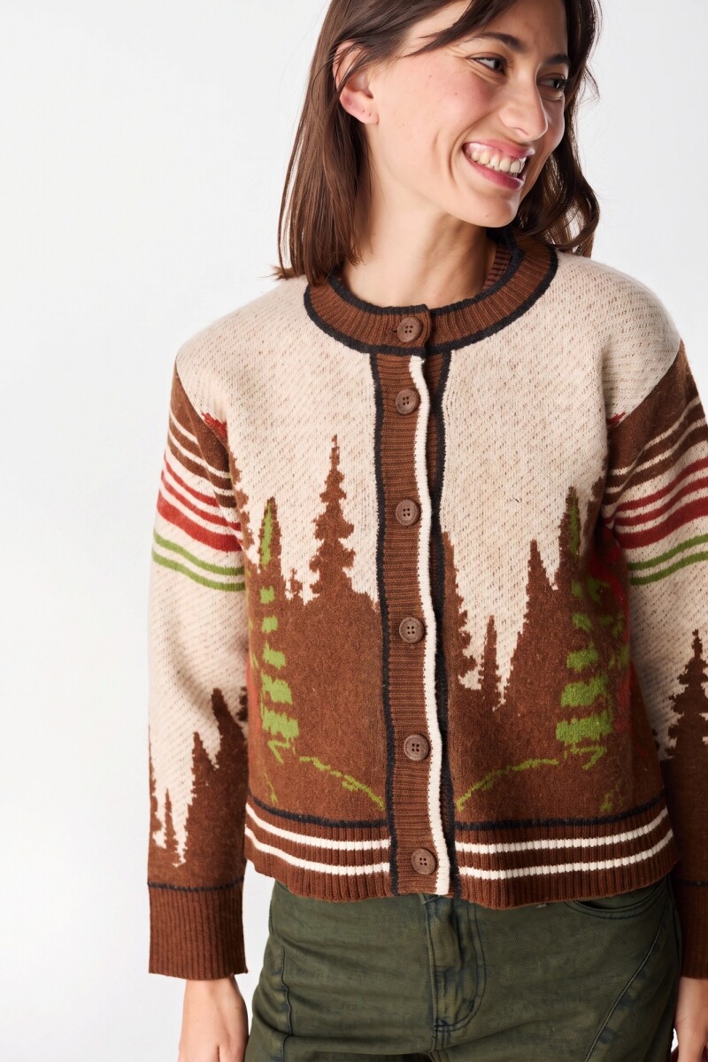 Cardigan Pinos Marron