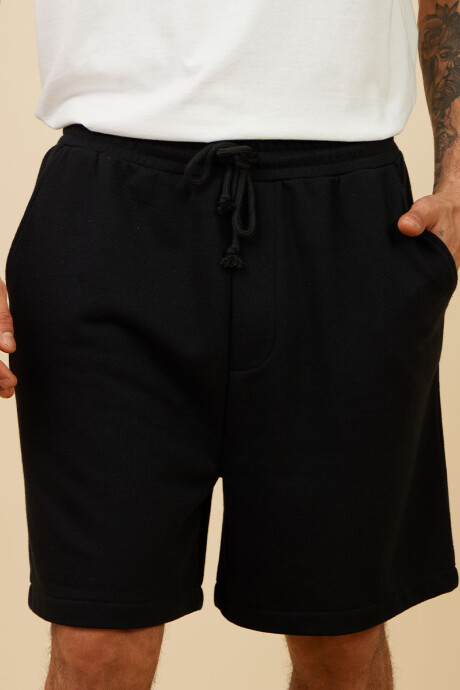 BERMUDA FELPA MATRIN RUSTY Negro