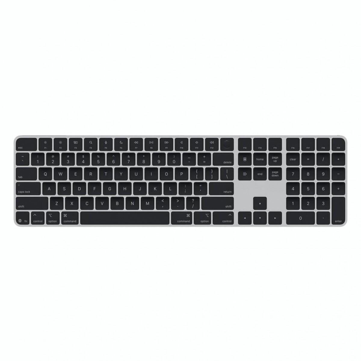 Teclado Inalámbrico APPLE MMMR3LL/A Magic Keyboard Con Teclado Numérico Y Touch ID - Black 