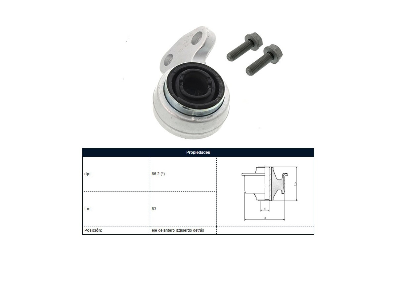 Soporte Parilla Del BMW 323I (E46)/318I (E46)/320D (E46)/320I (E46)/330 Ci (E46)/328I (E46)/330Xd (E46) 96-09 Der 