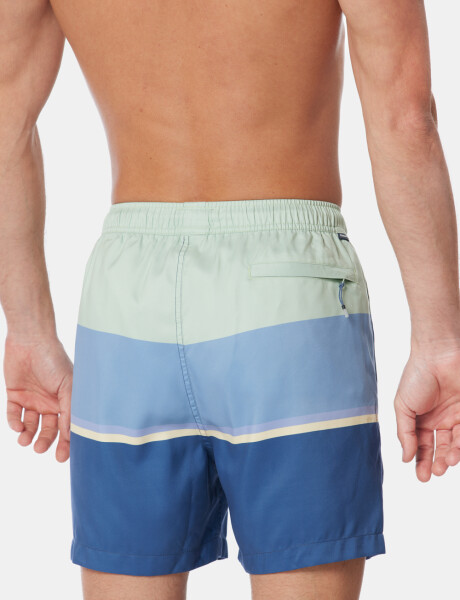 SHORT DE BAÑO RAYADO Azul