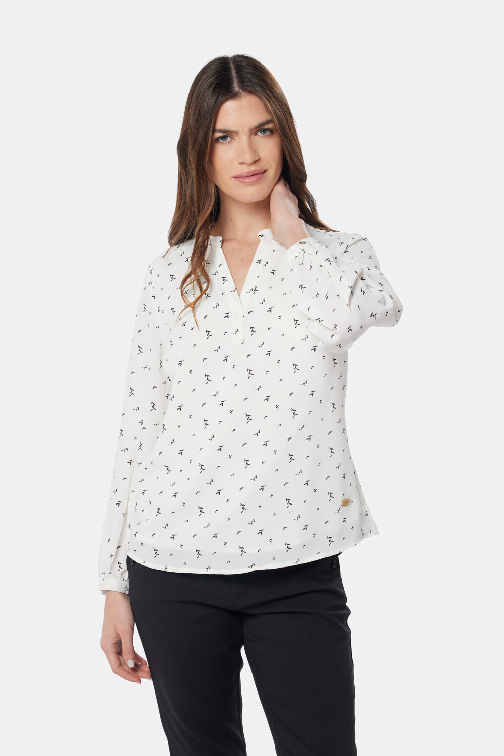 BLUSA MANGA LARGA Flores