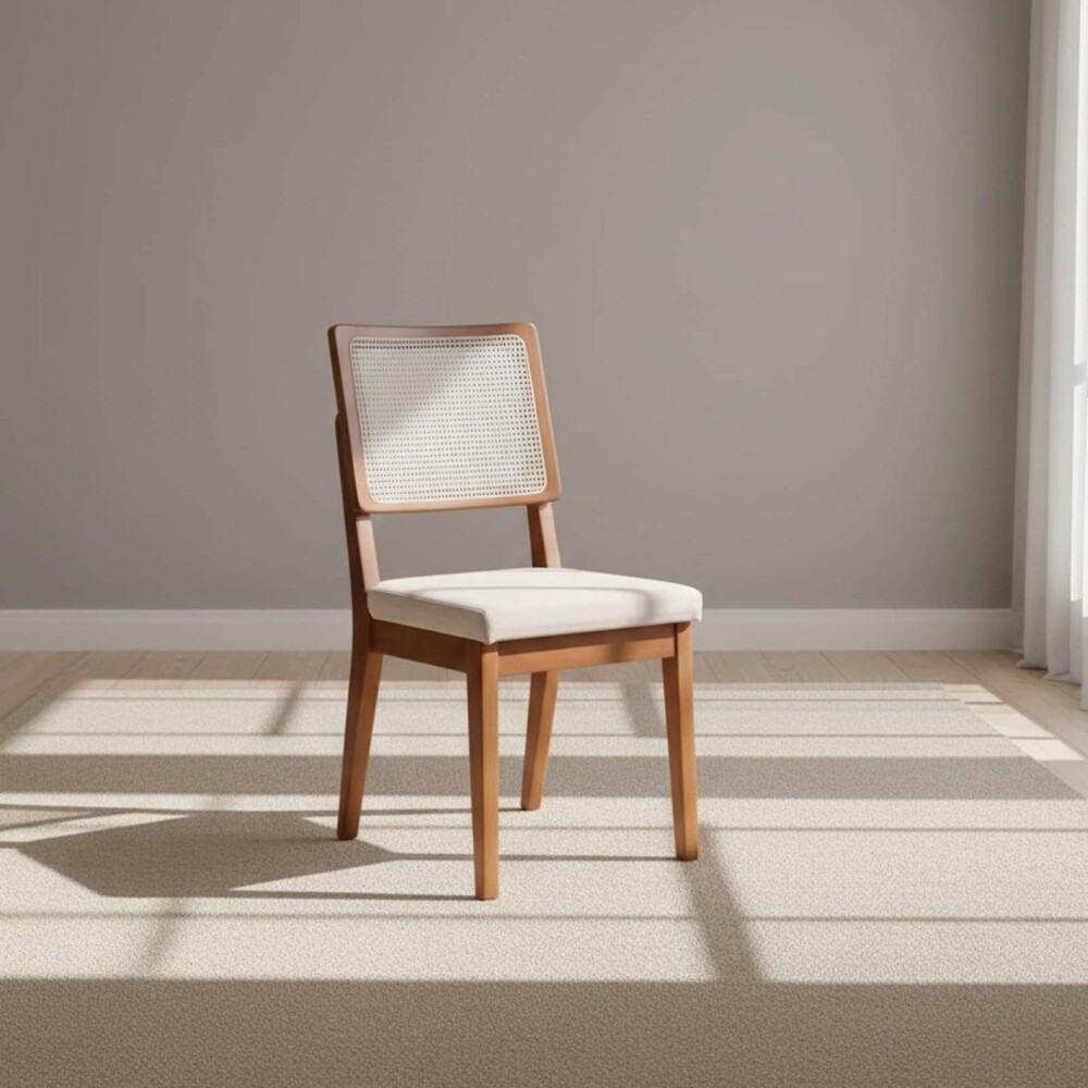 SILLA DE COMEDOR MADERA BLANCO BENNETT