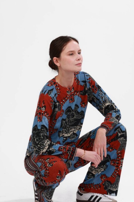 Pre Venta - Sweater Italian Coast Red & Blue Pre Venta - Sweater Italian Coast Red & Blue