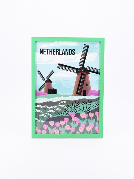 CUADRO ILUSTRACÓN HOLANDA ESTAMPADO 1