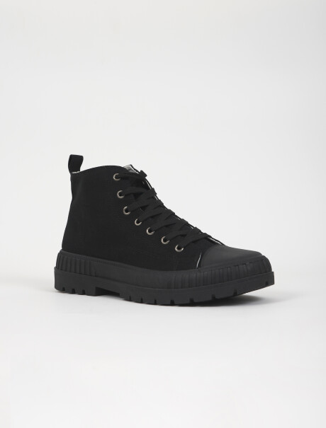 Bota canvas negro