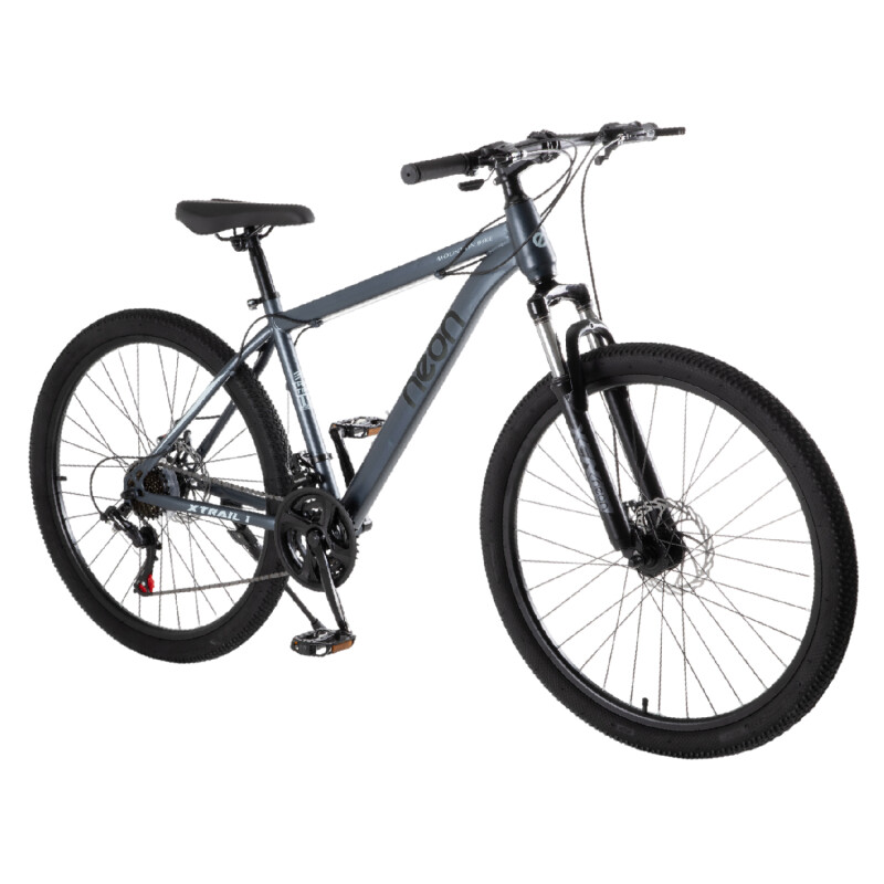 Bicicleta Mountain Bike Neon Xtrail 1 Rodado 26 Acero Freno Disco 21 Cambios Gris