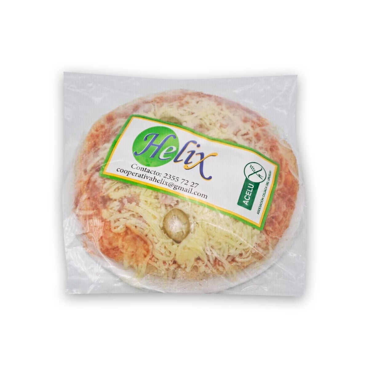 Helix Pizzasin Gluten 140 Grs Muzza Jamon Y Aceitunas 