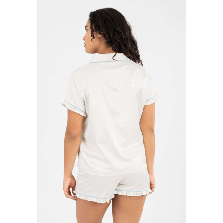 Pijama happy ruffle Marfil