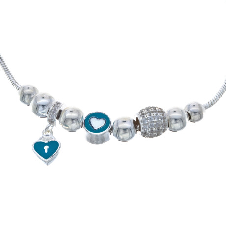 Pulsera de plata 925 con dijes. Pulsera de plata 925 con dijes.