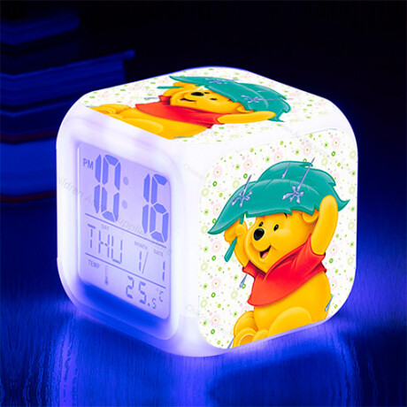 Reloj Despertador Cambia de Color con Termómetro Infantil 001