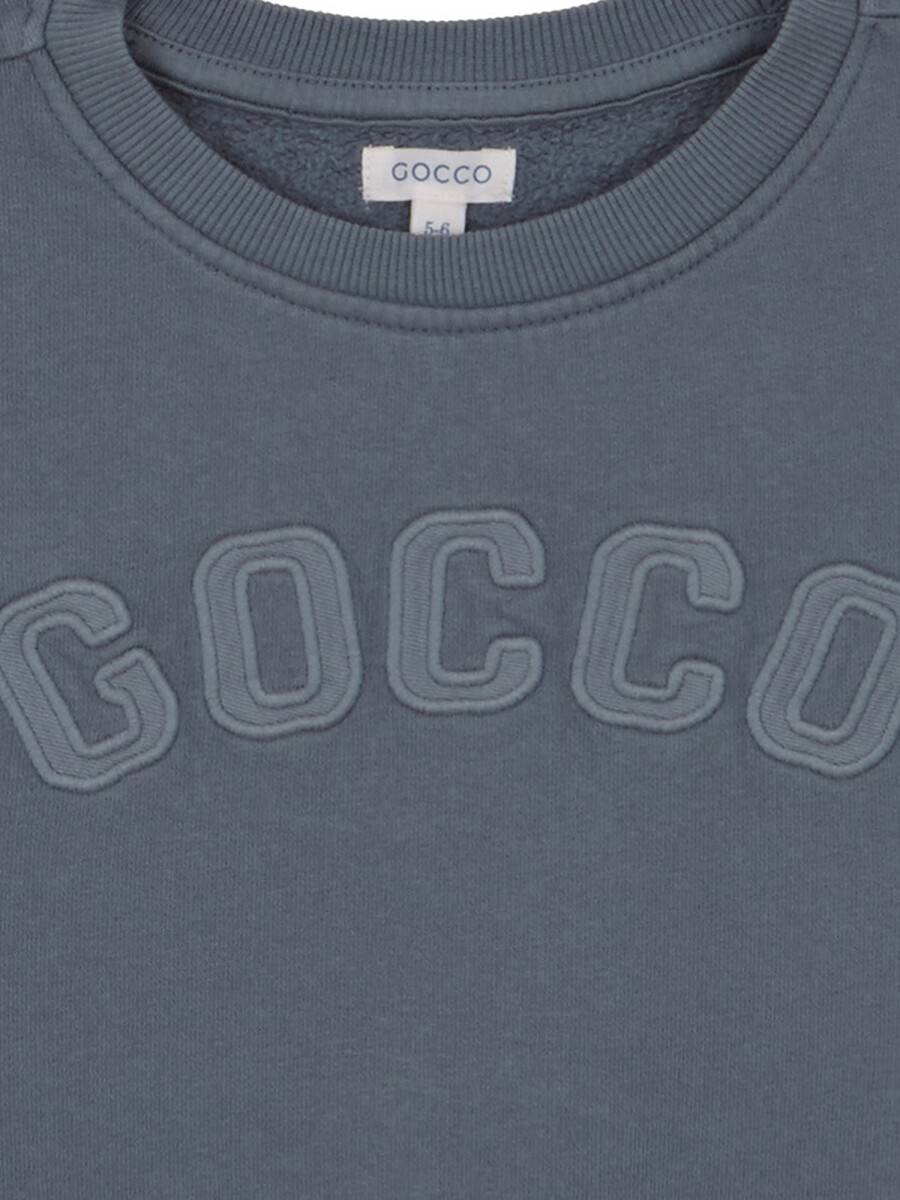 Sudadera Con Parche Azulado