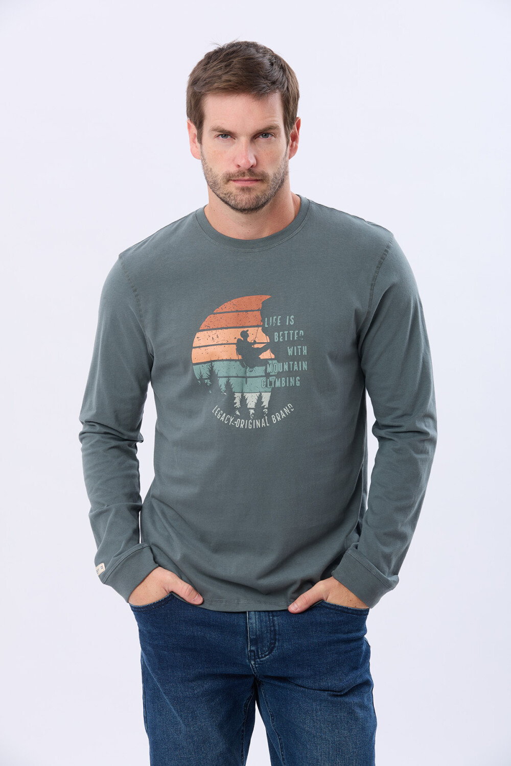 REMERA ESTAMPADA DE ALGODÓN PETROLEO