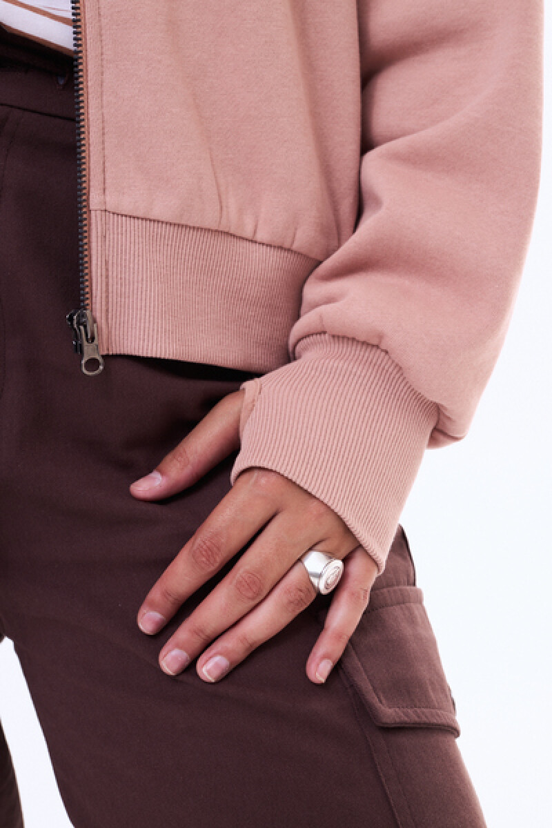 Campera de felpa Taubate Rosado