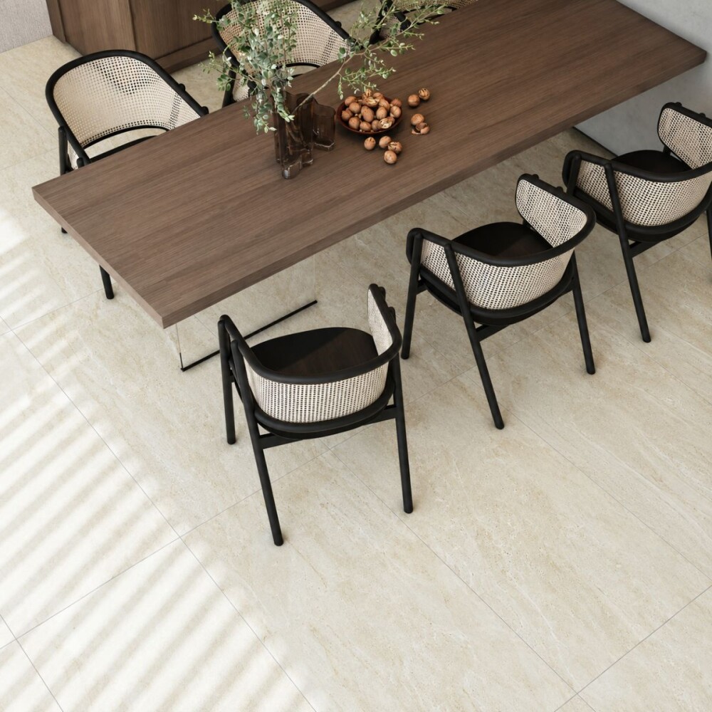 Porcelanato Travertino Navona Nude 60x120 cm rectificado y mate Porcelanato Travertino Navona Nude 60x120 Cm Rectificado Y Mate