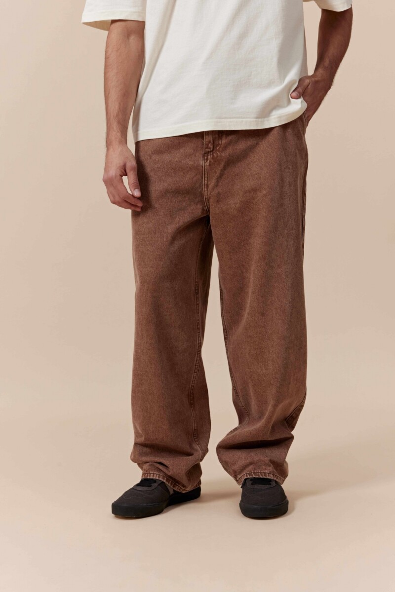 Pantalón denim SKATER - TABACO 