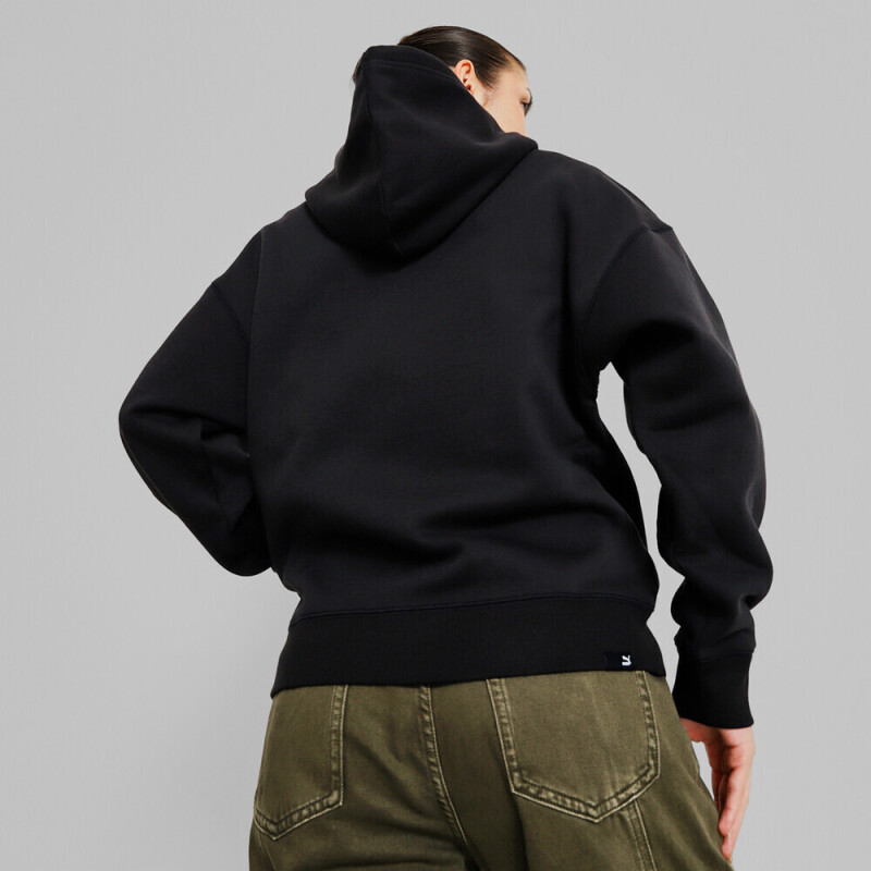 Suede FZ Hoodie Black